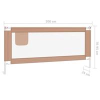 VidaXL Bedhekje peuter 200x25 cm stof taupe - thumbnail