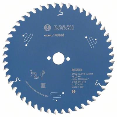 Bosch Accessories Expert for Wood 2608644045 Cirkelzaagblad 190 x 20 x 1.6 mm Aantal tanden: 48 1 stuk(s) Bosch Accessories Expert for Wood 2608644045 Cirkelzaagblad 190 x 20 x 1.6 mm Aantal tanden: 48 1 stuk(s)