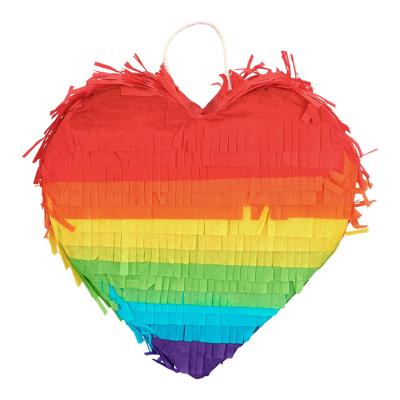 Minipiñata Hart Regenboog (20cm)