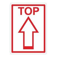 Etiket wit/rood 71x98mm TOP pijl 500/rol - thumbnail