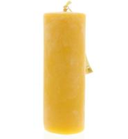 Glad afgewerkte bijenwas stompkaars Ø4.8 x 14 cm - 1 kaars - thumbnail