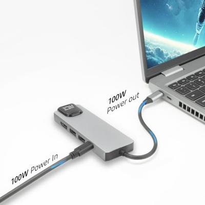 ACT AC7091 laptop dock & poortreplicator Bedraad USB 3.2 Gen 1 (3.1 Gen 1) Type-C Grijs - thumbnail
