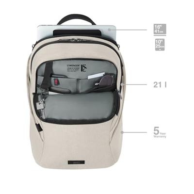 Wenger MX Light Laptoprugzak Geschikt voor max. (laptop): 40,6 cm (16) Zand