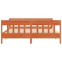 Bedframe zonder matras massief grenenhout wasbruin 180x200 cm - thumbnail