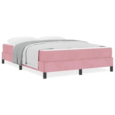 Boxspringbed met matras met matras Roze 160 x 200 cm Fluweel