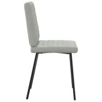 Eetkamerstoelen 2 st fluweel lichtgrijs - thumbnail