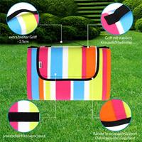 Picknickdeken met handvat - warmte-isolerend & waterdicht meer kleurig 150x195 cm - thumbnail