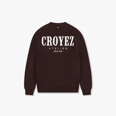 Croyez Gallery Knit Sweater Heren Donkerrood - Maat S - Kleur: Donkerrood | Soccerfanshop