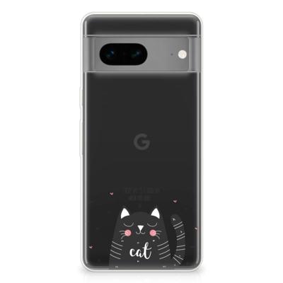 Google Pixel 7 Telefoonhoesje met Naam Cat Good Day Google Pixel 7 Telefoonhoesje met Naam Cat Good Day