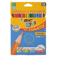 BIC evolution kleurpotloden, zeskantig, l: 17,5 cm, vulling 3 mm, diverse kleuren, 18 stuk/ 1 doos - thumbnail