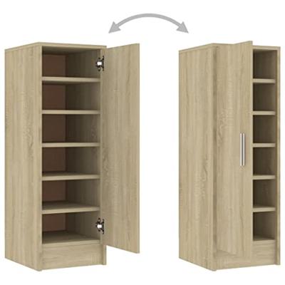 VidaXL Schoenenkast 32x35x92 cm bewerkt hout sonoma eikenkleurig