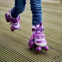 Hudora rolschaatsen my first quad paars, maat 30-33 - thumbnail