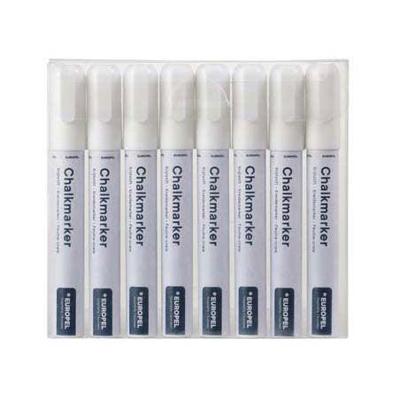 Quantore Krijtstift europel wit, 8st.