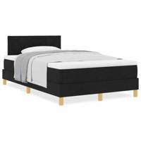 Boxspringbed met matras met matras Zwart 120 x 190 cm Stof - thumbnail