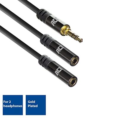ACT 3,5mm jack naar 2x audio M/F - thumbnail