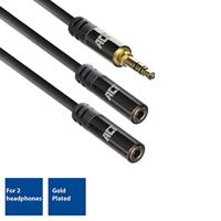 ACT 3,5mm jack naar 2x audio M/F - thumbnail