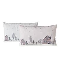 Boltze Home Kussen homewood huisjes 30x50cm - thumbnail