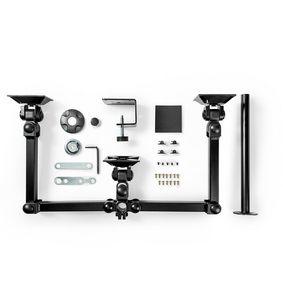Nedis ergotmm100bk ergonomische monitorbeugel drie monitor-armen draai- en kantelbaar zwart - thumbnail