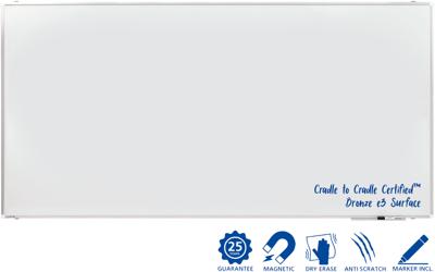 Legamaster Whiteboard PREMIUM PLUS (b x h) 240 cm x 120 cm Wit Geëmailleerd Incl. opbergbakje, Incl. boardmarker