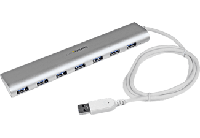 StarTech.com 7-Port USB Hub, USB A naar 7x USB-A Poorten, USB 5Gbps, Self-Powered, Compacte USB 3.0 Laptop Hub met Voeding - thumbnail