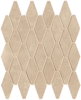 Nobu Beige rombi mosaico 5x11,5 rond op net van 31x35,5