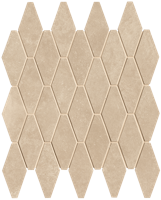 Nobu Beige rombi mosaico 5x11,5 rond op net van 31x35,5 - thumbnail