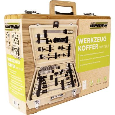Brüder Mannesmann Gereedschapset bamboe koffer 108 dlg - 29002