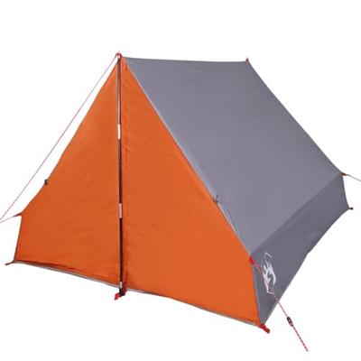 VidaXL Tent a-frame 2-persoons waterdicht grijs en oranje VidaXL Tent a-frame 2-persoons waterdicht grijs en oranje
