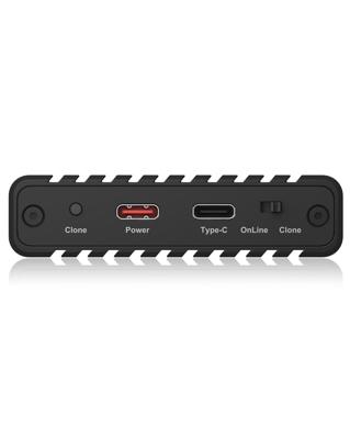 ICY BOX IB-2817MCL-C31 SDD-behuizing Zwart M.2 Stroomvoorziening via USB