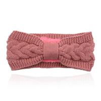 LGT JWLS Dames Hoofdband - Oud Roze, Katoen met Fleece Voering en Kabelpatroon - thumbnail