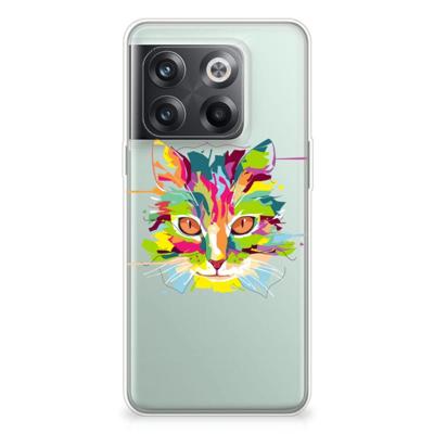 OnePlus 10T Telefoonhoesje met Naam Cat Color OnePlus 10T Telefoonhoesje met Naam Cat Color