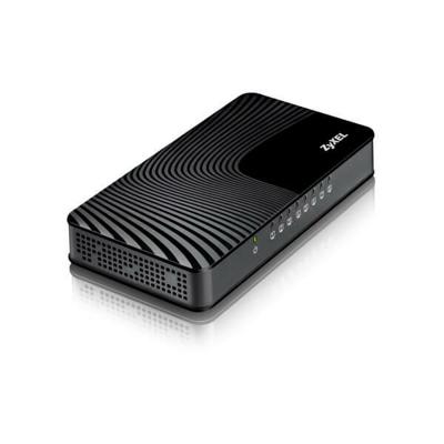 Zyxel 8-poorts Gigabit Ethernet-switch voor gaming en media, Levenslange garantie [GS108S]