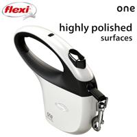 FLEXI One for All S wit - zwart - automatische hondenriem voor honden tot 30 kg - 5 m - thumbnail