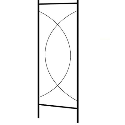 Tuinboog 150x34x240 cm ijzer zwart