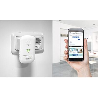 Eminent Em4597 Concurrent Ac1200 Dual Band Wi-Fi Repeater, 2 Ethernet-Poorten, 10/100 Mbps, Wit