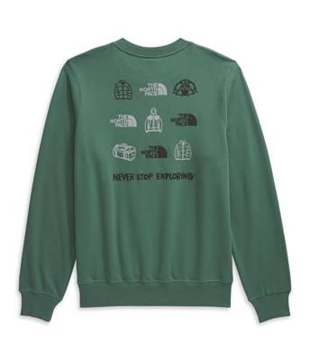 The North Face Outdoor Graphic Crew Trui Heren Duck Green M