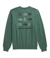 The North Face Outdoor Graphic Crew Trui Heren Duck Green M - thumbnail
