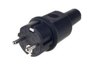 Bachmann 913.169 Stekker met randaarde Massief rubber 250 V Zwart IP44, IP20 - thumbnail