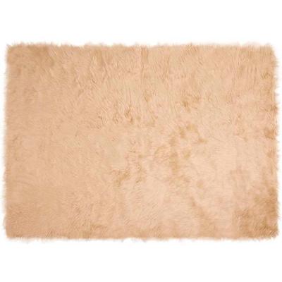 Nep Schapenvacht Tapijt Tafalla Beige 160 x 230 cm Polyester