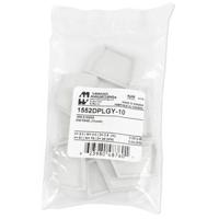 Hammond Electronics 1552DPLGY-10 Eindplaat ABS kunststof Grijs (l x b x h) 51 x 76 x 23 mm 10 stuk(s) - thumbnail