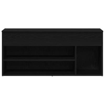 Schoenenbank 102x30,5x45 cm spaanplaat zwart eikenkleurig Schoenenbank 102x30,5x45 cm spaanplaat zwart eikenkleurig