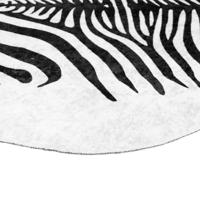 VidaXL Vloerkleed zebrapatroon wasbaar anti-slip 120x170 cm zwart wit - thumbnail
