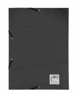 Elastomap oxford top file a4 3 kleppen 390gr zwart - thumbnail