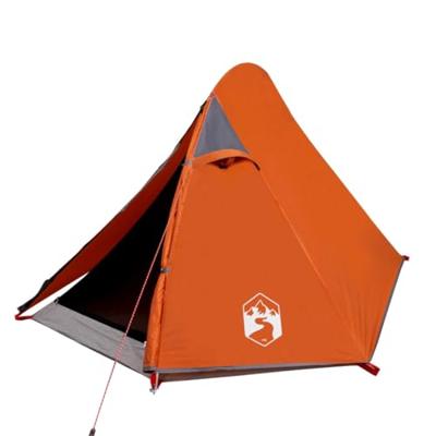 VidaXL Koepeltent 2-persoons waterdicht grijs en oranje VidaXL Koepeltent 2-persoons waterdicht grijs en oranje