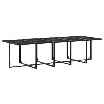 15-delige Tuinset met kussens poly rattan zwart