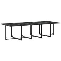 15-delige Tuinset met kussens poly rattan zwart - thumbnail