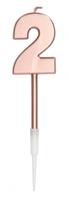 Cijferkaars 2 Metallic Roségoud - thumbnail