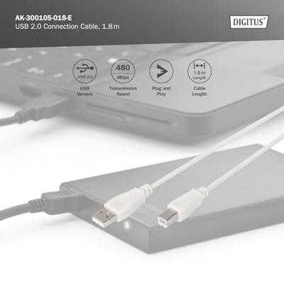 ASSMANN Electronic 1.8m USB 2.0 - [AK-300105-018-E]