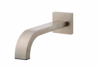 Wiesbaden Rombo inbouw uitloop 25 cm messing geborsteld staal PVD