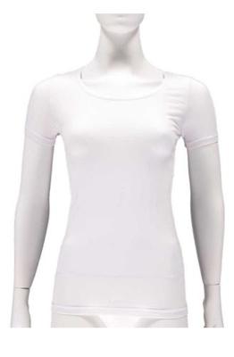 2-pack dames T-shirts bamboe - Zachte ondershirts korte mouw - Diepe Ronde hals - S - Wit